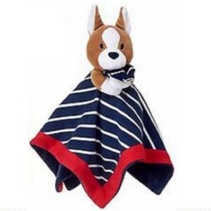 🍒 GYMBOREE - NWOT Puppy Dog Plush Striped Security Baby Blanket Soft Animal Toy